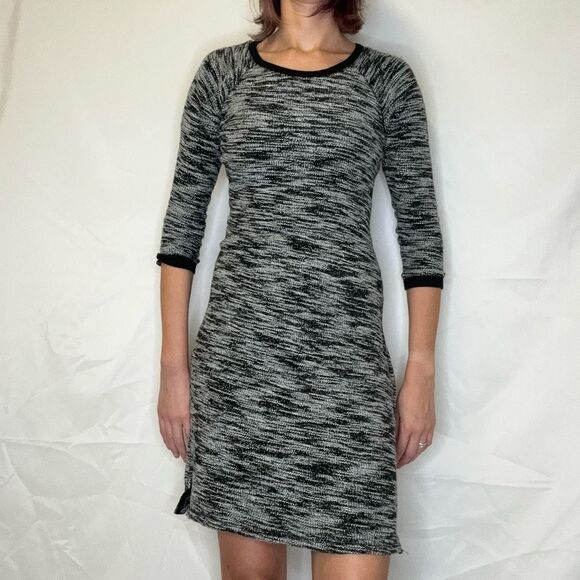 Old Navy Dresses & Skirts - Old Navy Women's Casual Black & White Marl Dress 3/4 Length ST S SM Small TALL